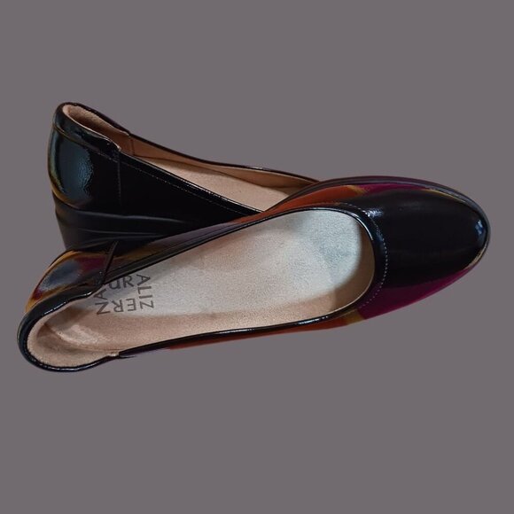 Naturalizer "Sam" Slip On Wedge Pump Confort Shoes Black Size 8M - Picture 11 of 16